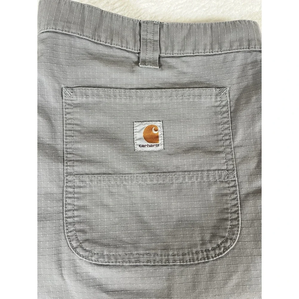 Carhartt Force 103543 Braxton Relaxed Fit Gray Cargo Shorts‎ Ripstop Men's Sz 40